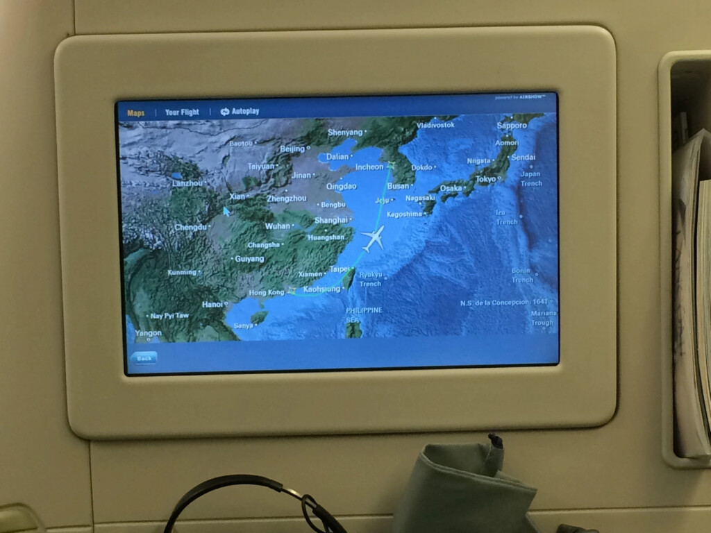 a screen with a map on it