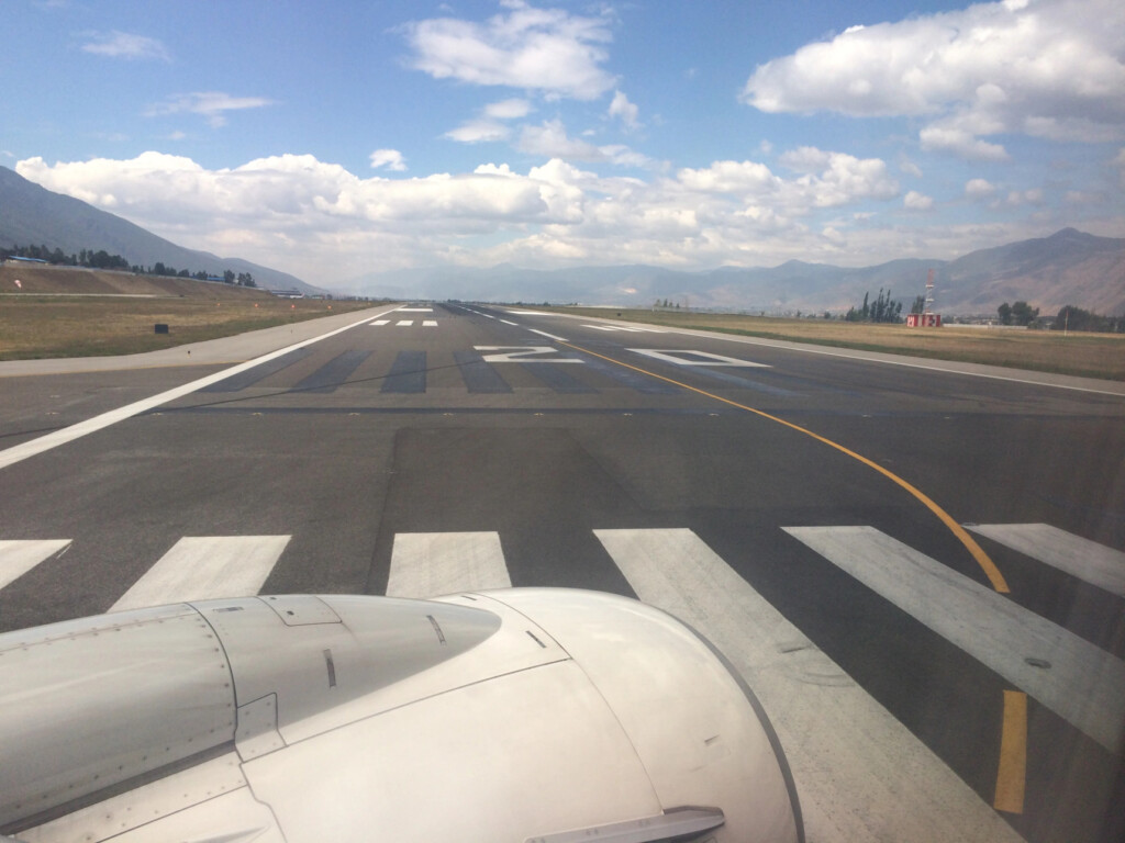 an airplane on a runway