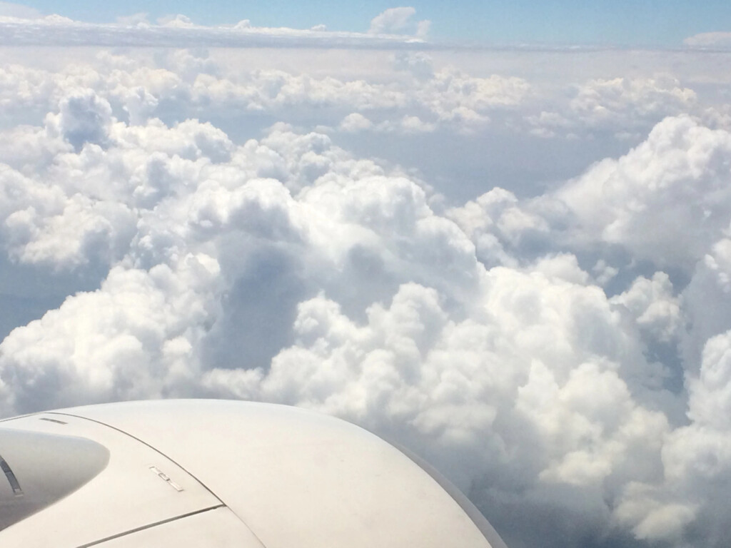 clouds and clouds from an airplane