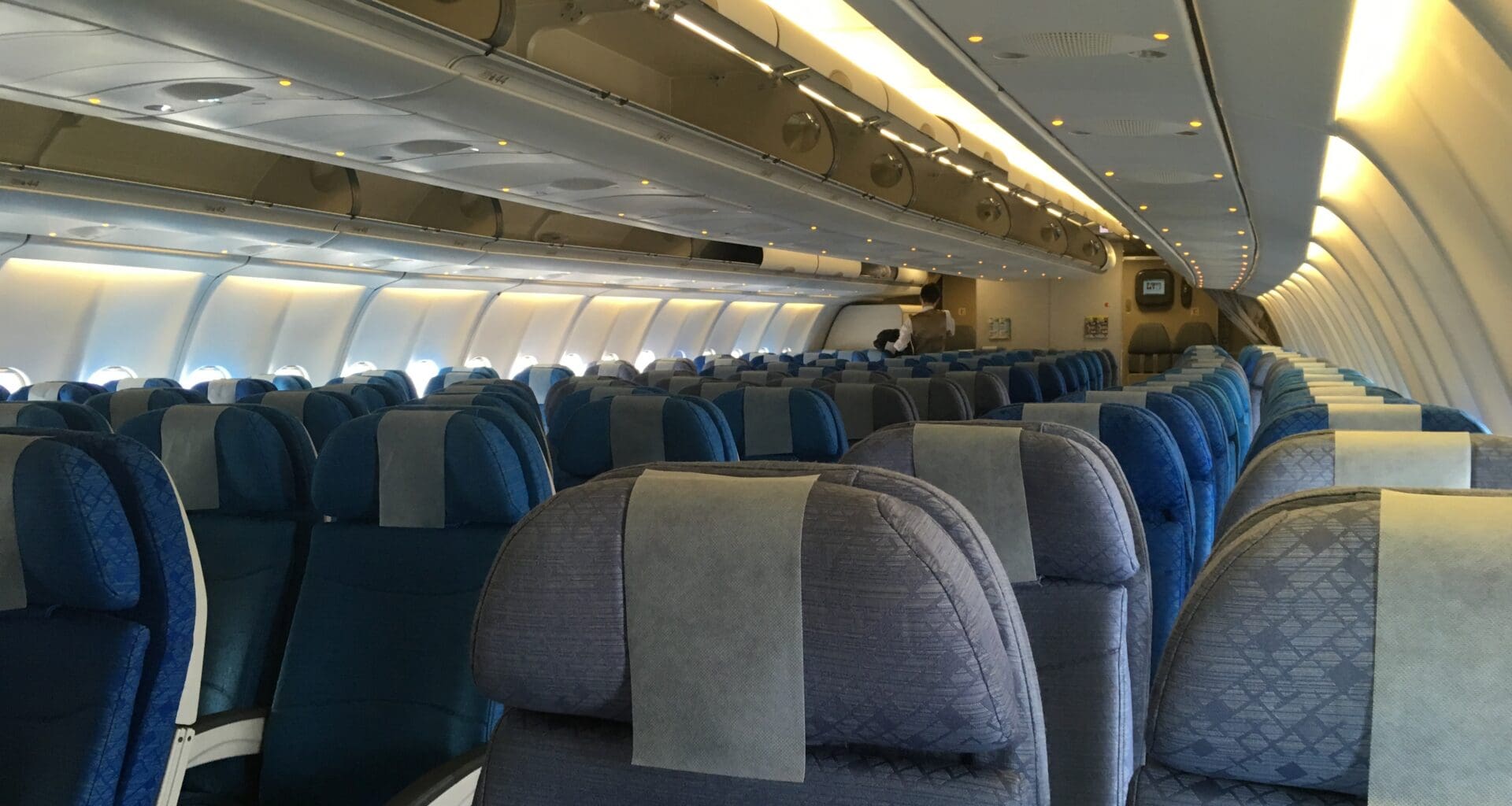 a plane with many seats