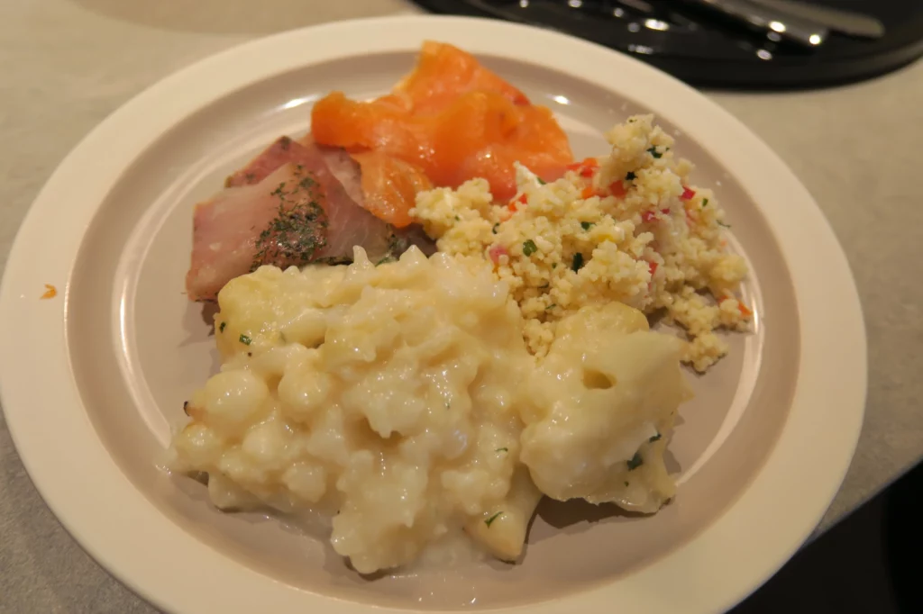 a plate of food on a table