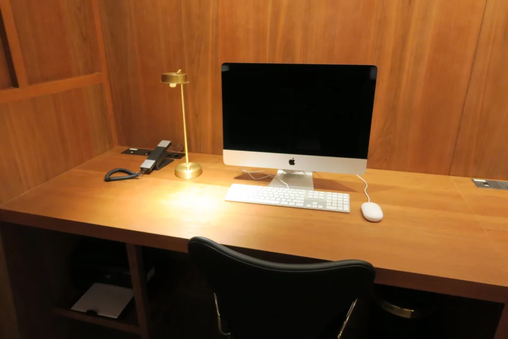 a computer on a desk