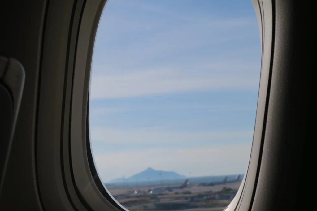 a window of an airplane