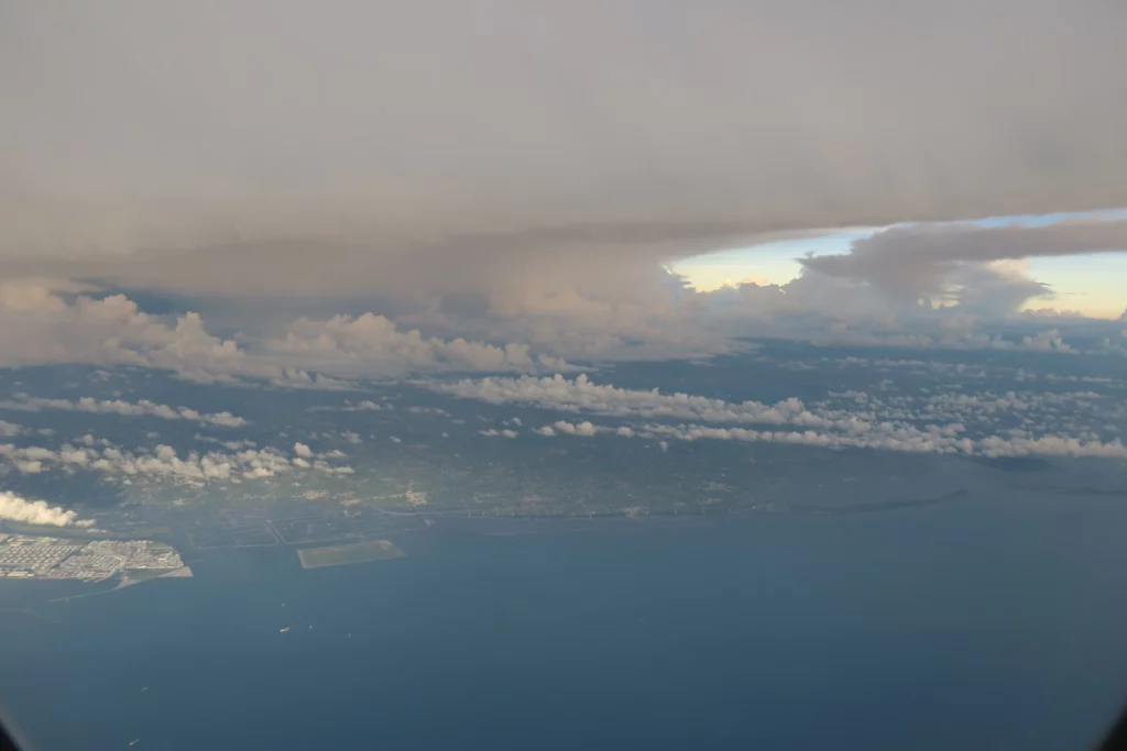 clouds above the water