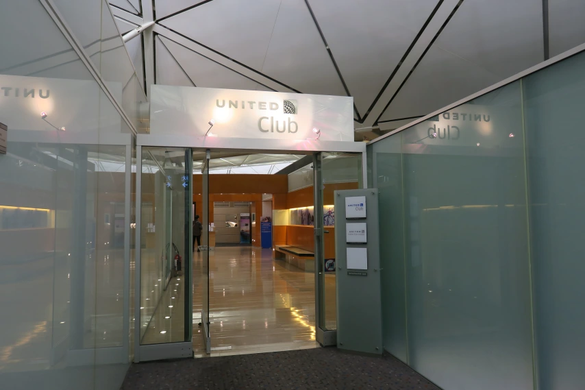 a glass entrance to a building