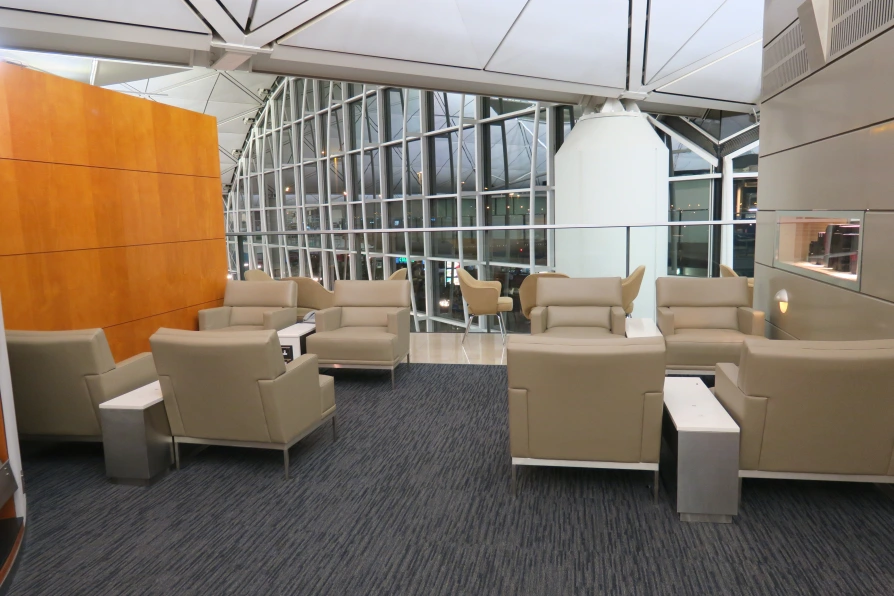 a room with chairs and tables