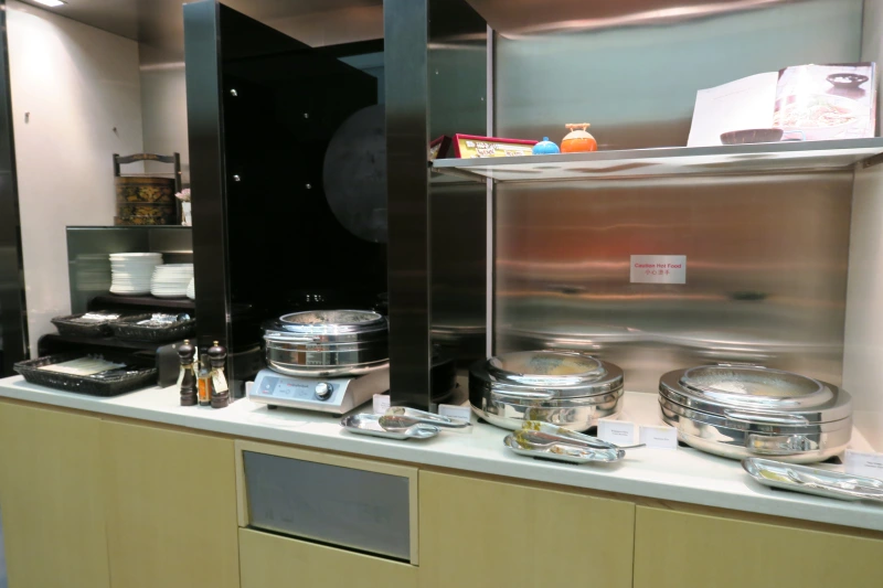 a kitchen with a variety of food items