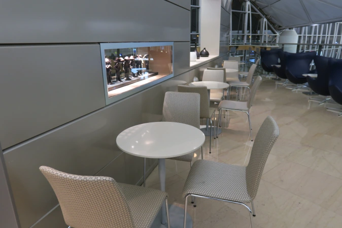 a table and chairs in a room