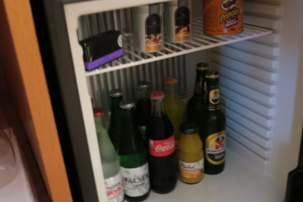 a refrigerator full of drinks