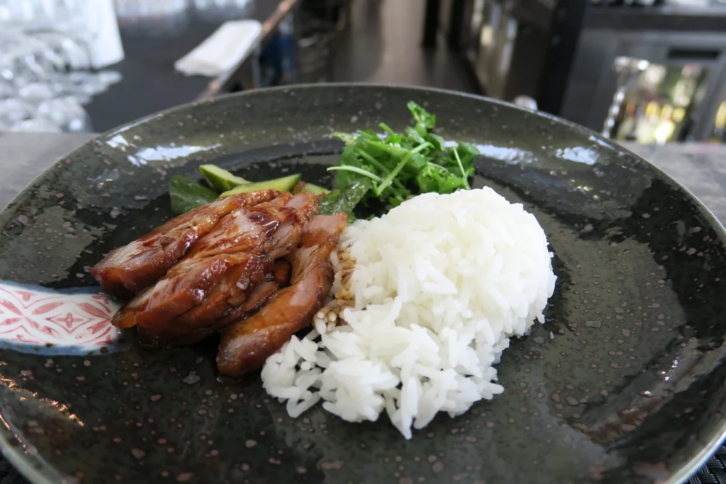 a plate of food on a table