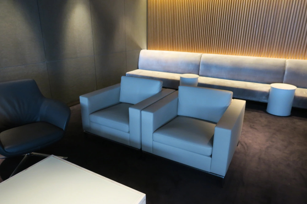 a white couches in a room