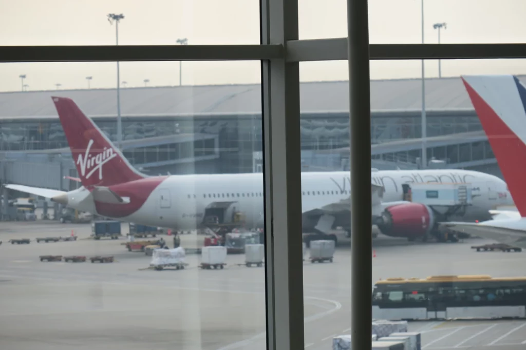 a plane on the runway