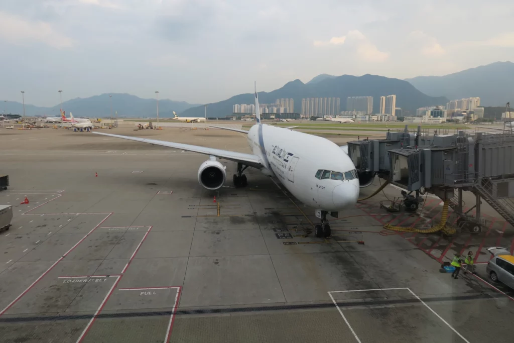 an airplane on the tarmac