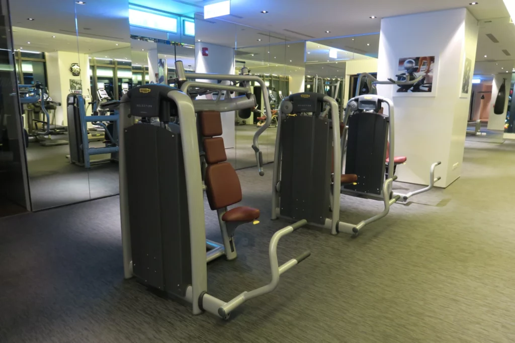 a gym with exercise equipment