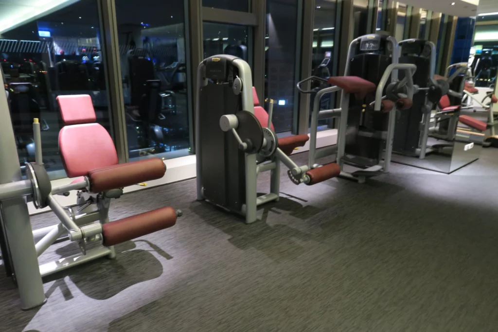 a gym with exercise equipment