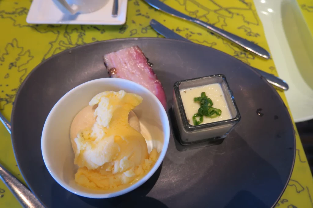 a plate of food on a table