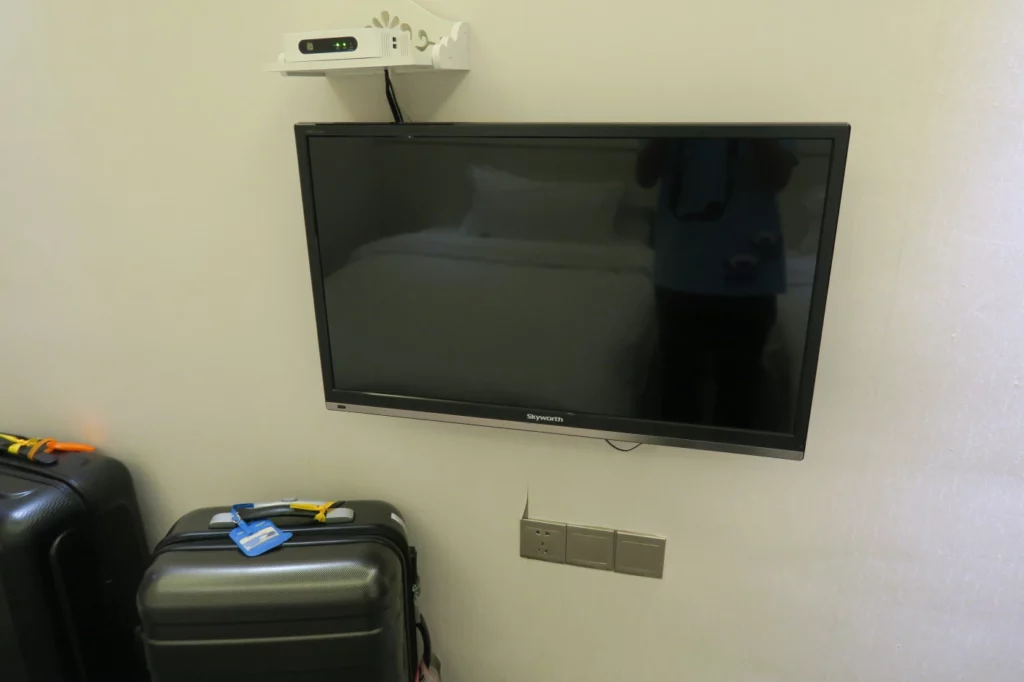 a tv mounted on a wall