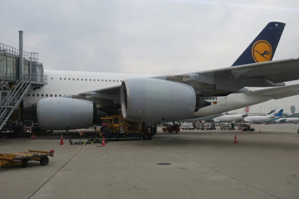 a large airplane on the tarmac