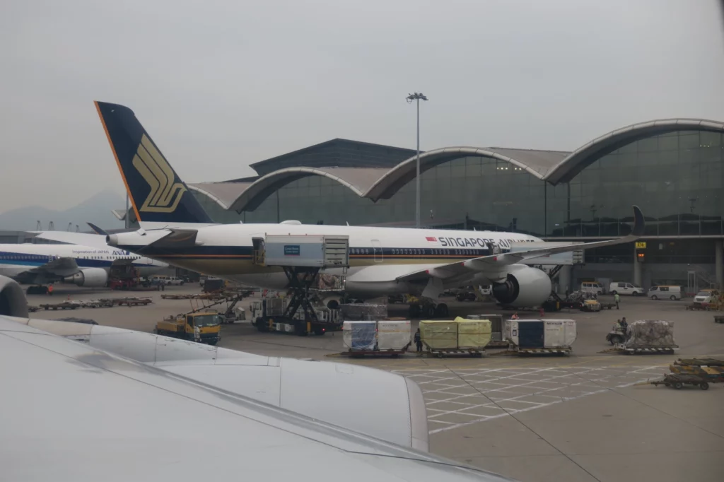 an airplane at an airport