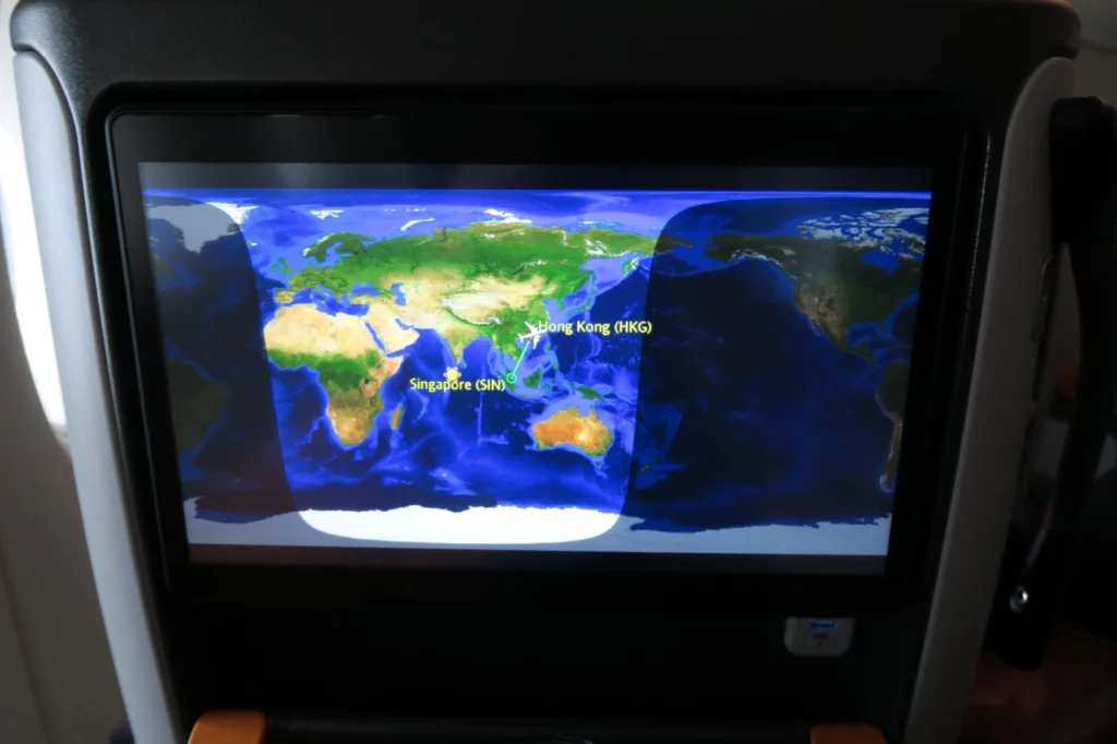 a screen with a map on it