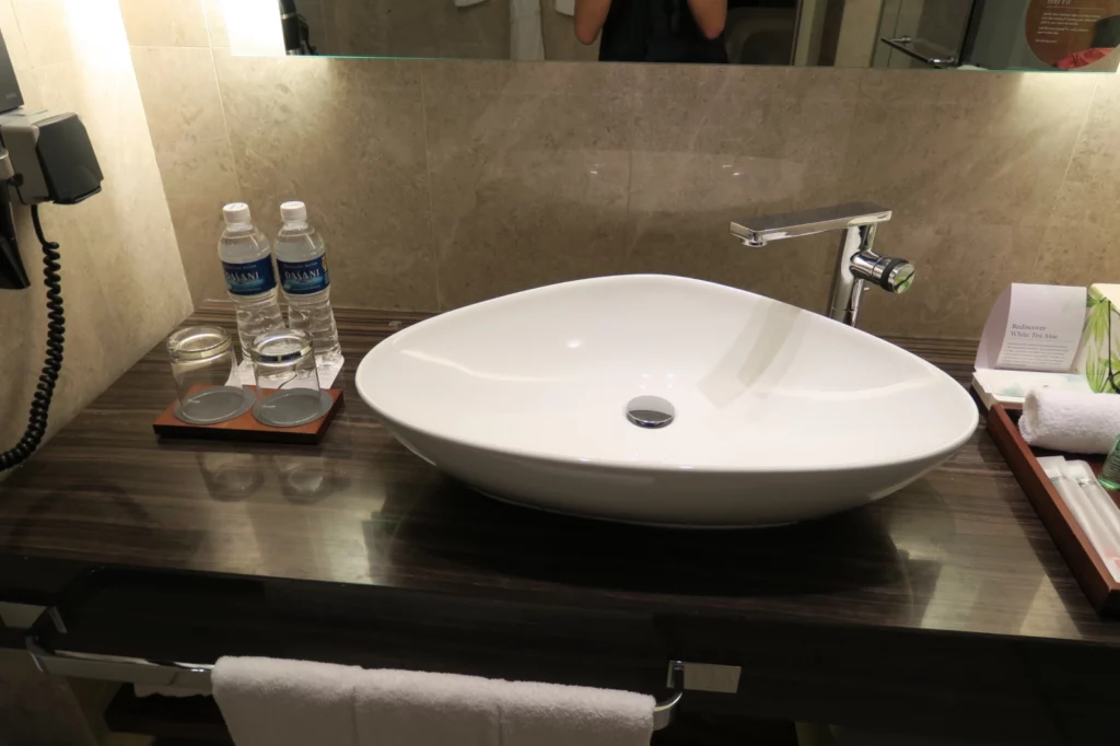 a sink on a counter