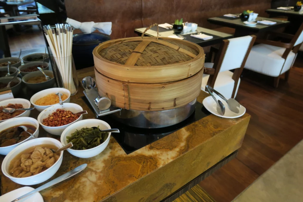 a food on a counter