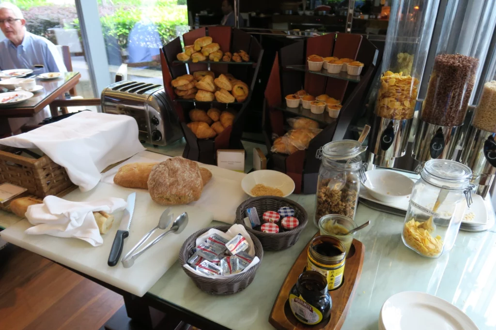 a table with food on it