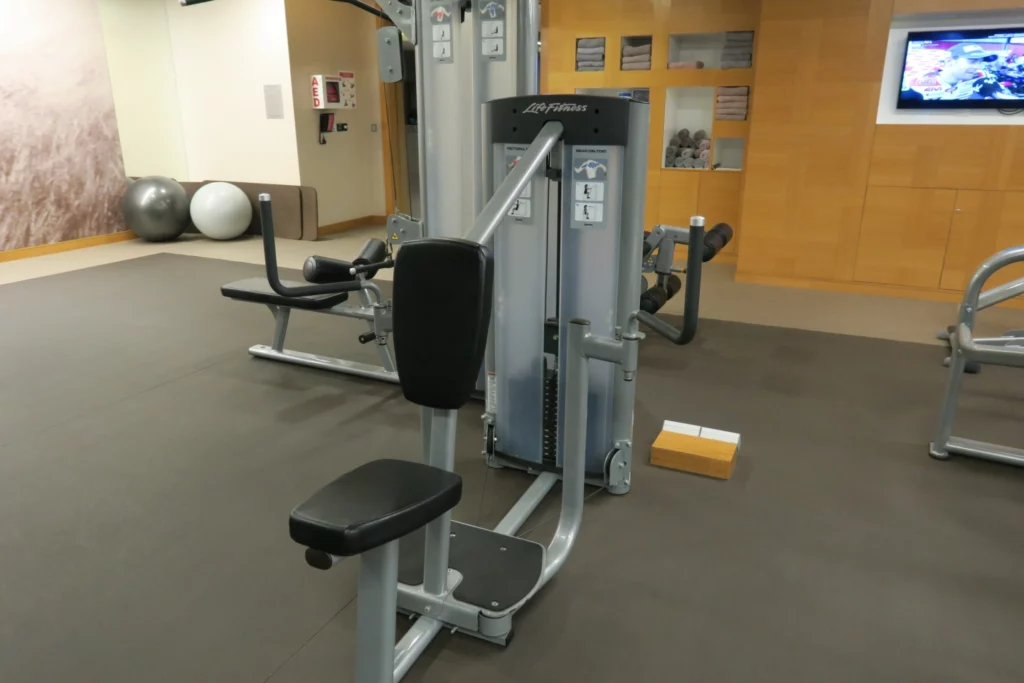 a gym equipment in a room