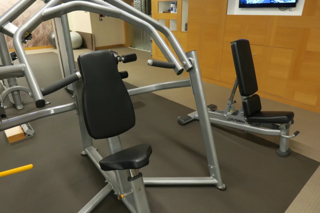 a gym equipment in a room