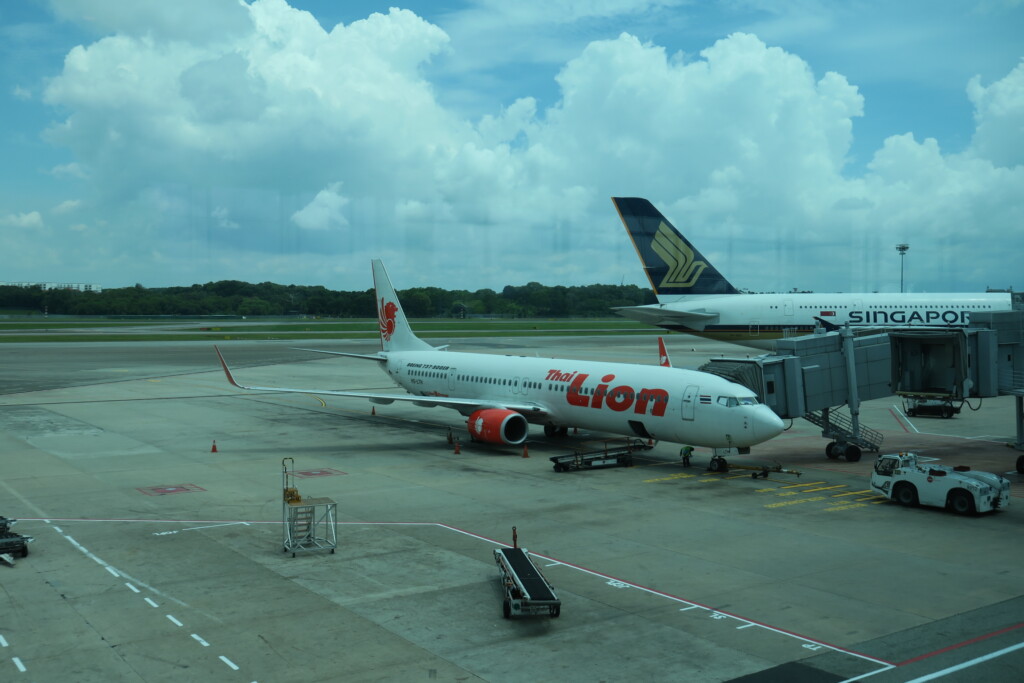 a plane parked on a tarmac