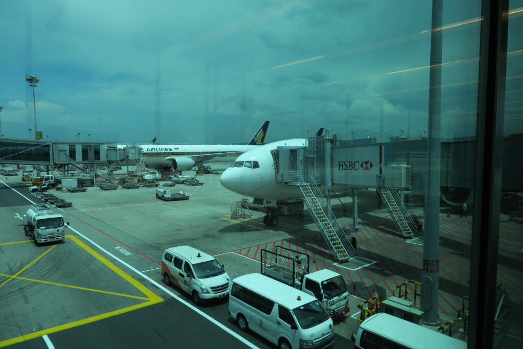 a plane parked at an airport