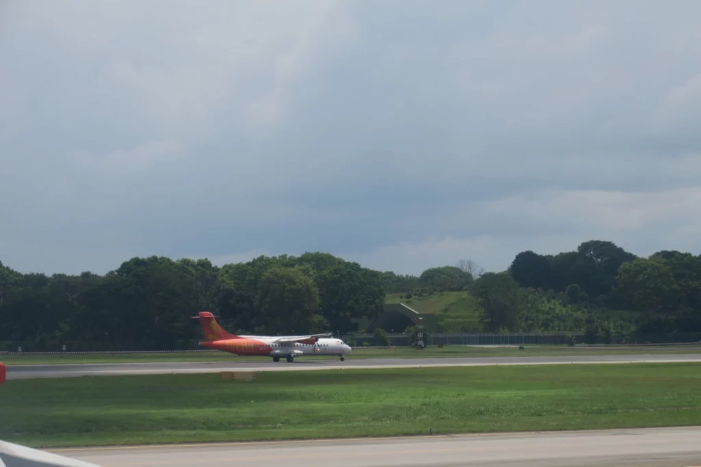 an airplane on a runway