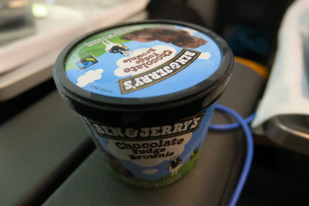 a container of ice cream