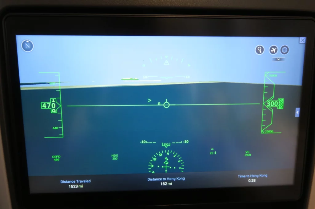 a screen with a map and gauges