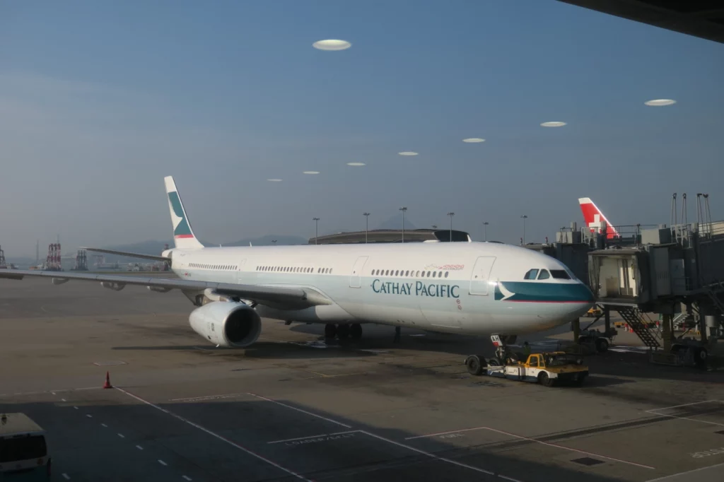 a large airplane on a runway