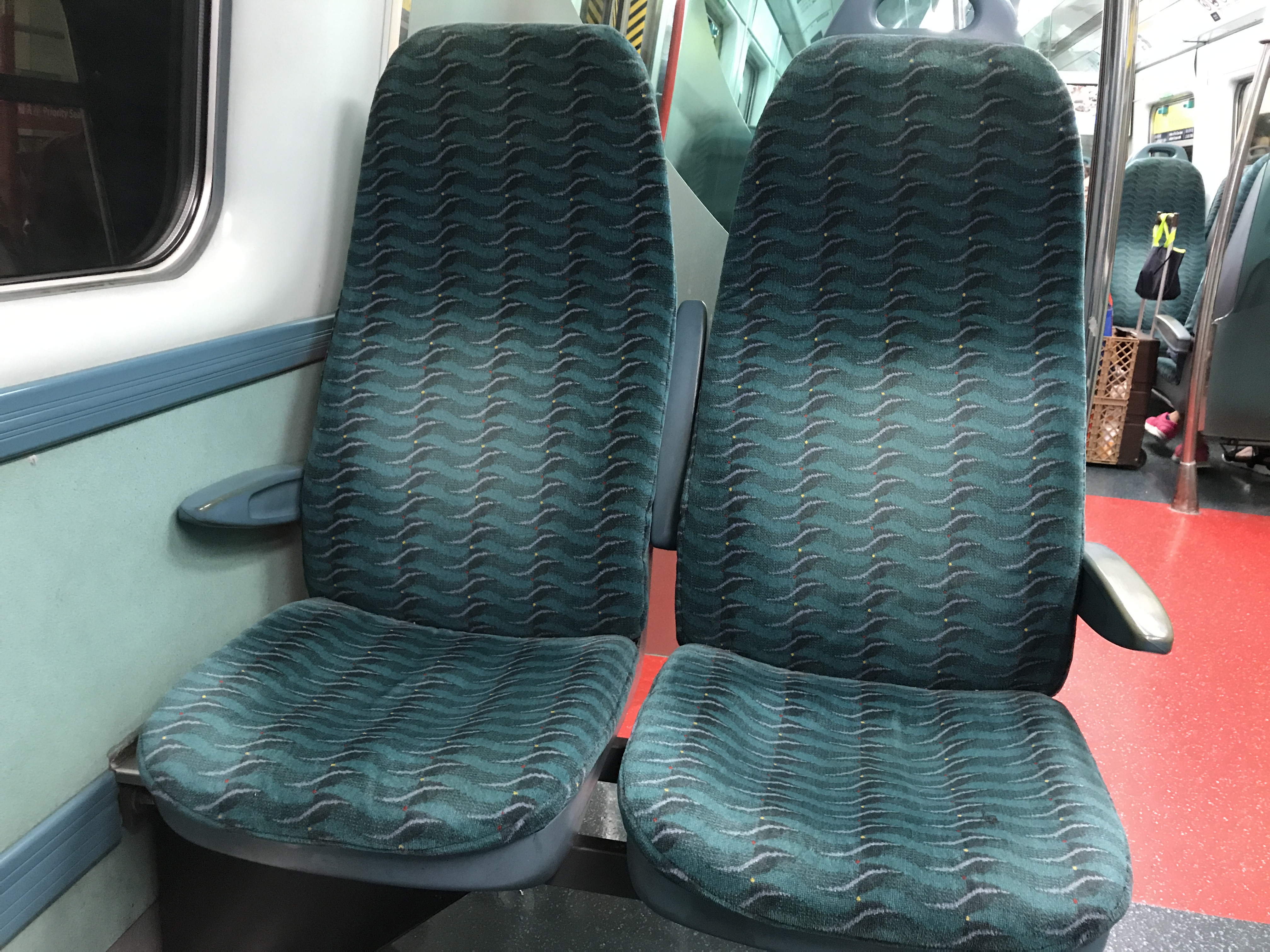 a seat on a train