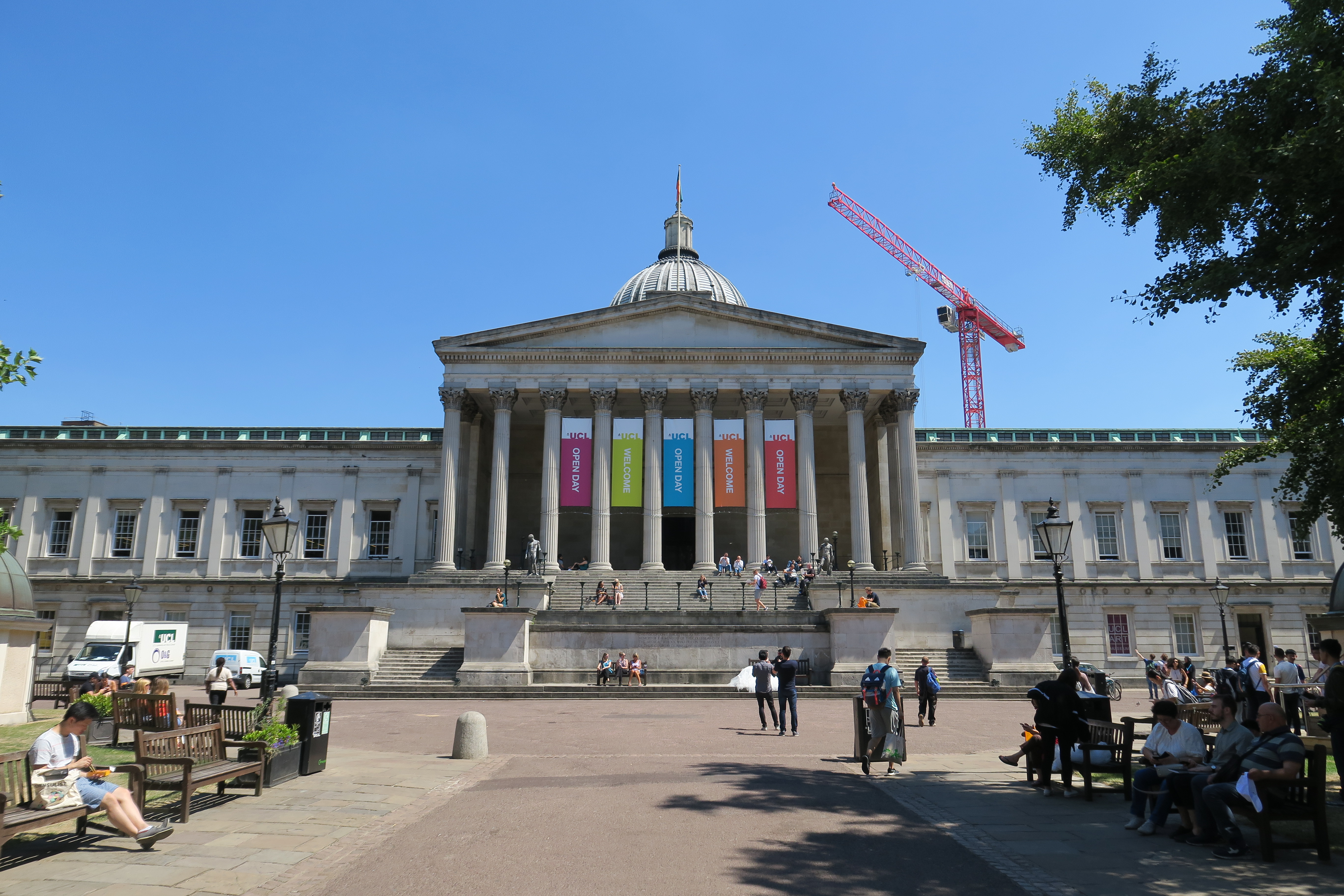 a building with columns and a dome