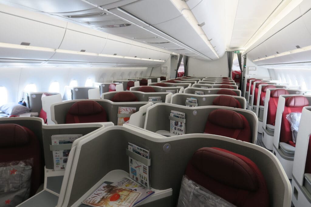 a row of seats on an airplane