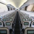 rows of seats in an airplane