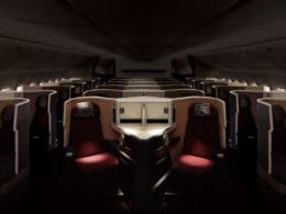 a row of seats in an airplane