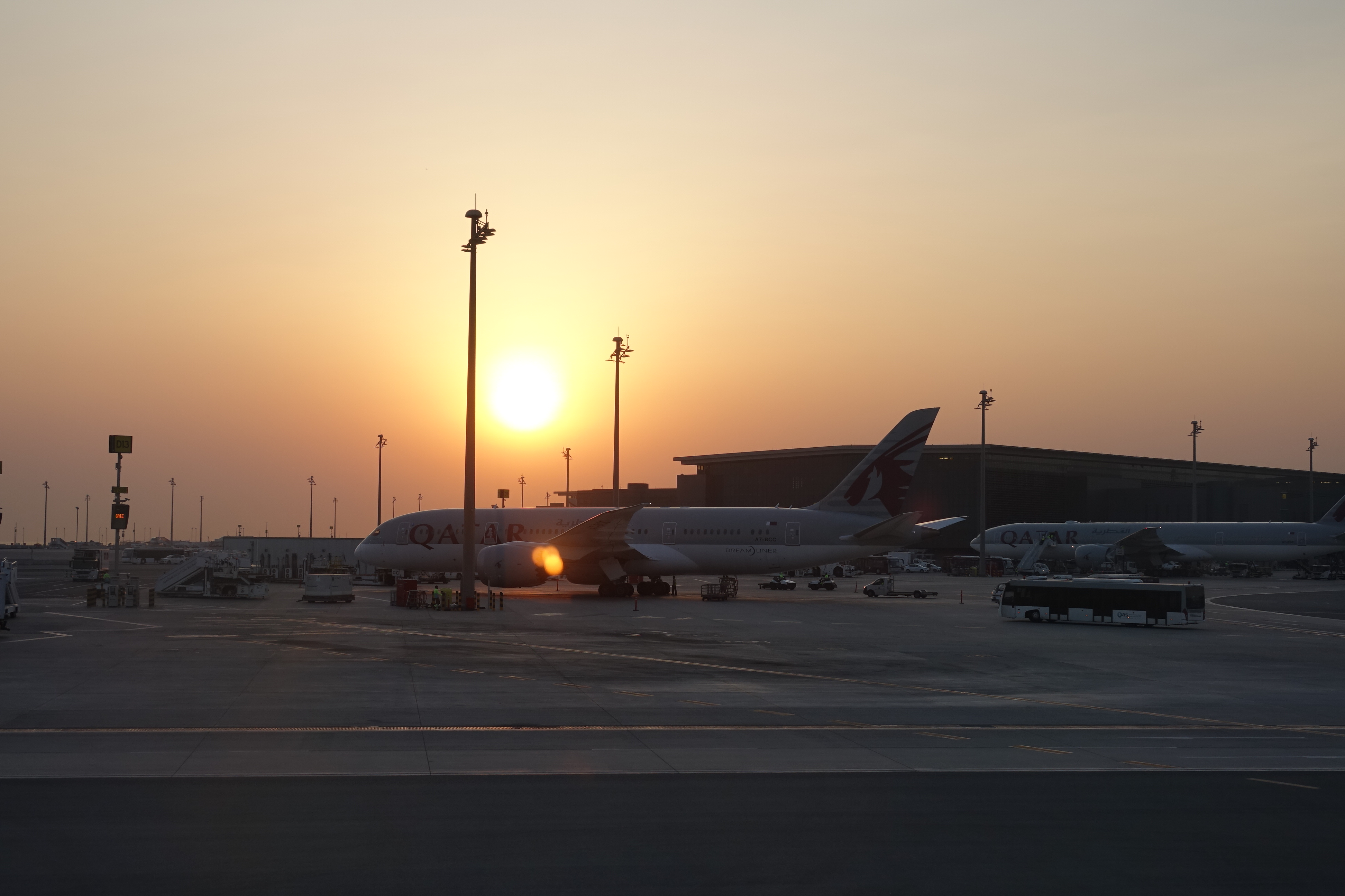 an airplane on the runway