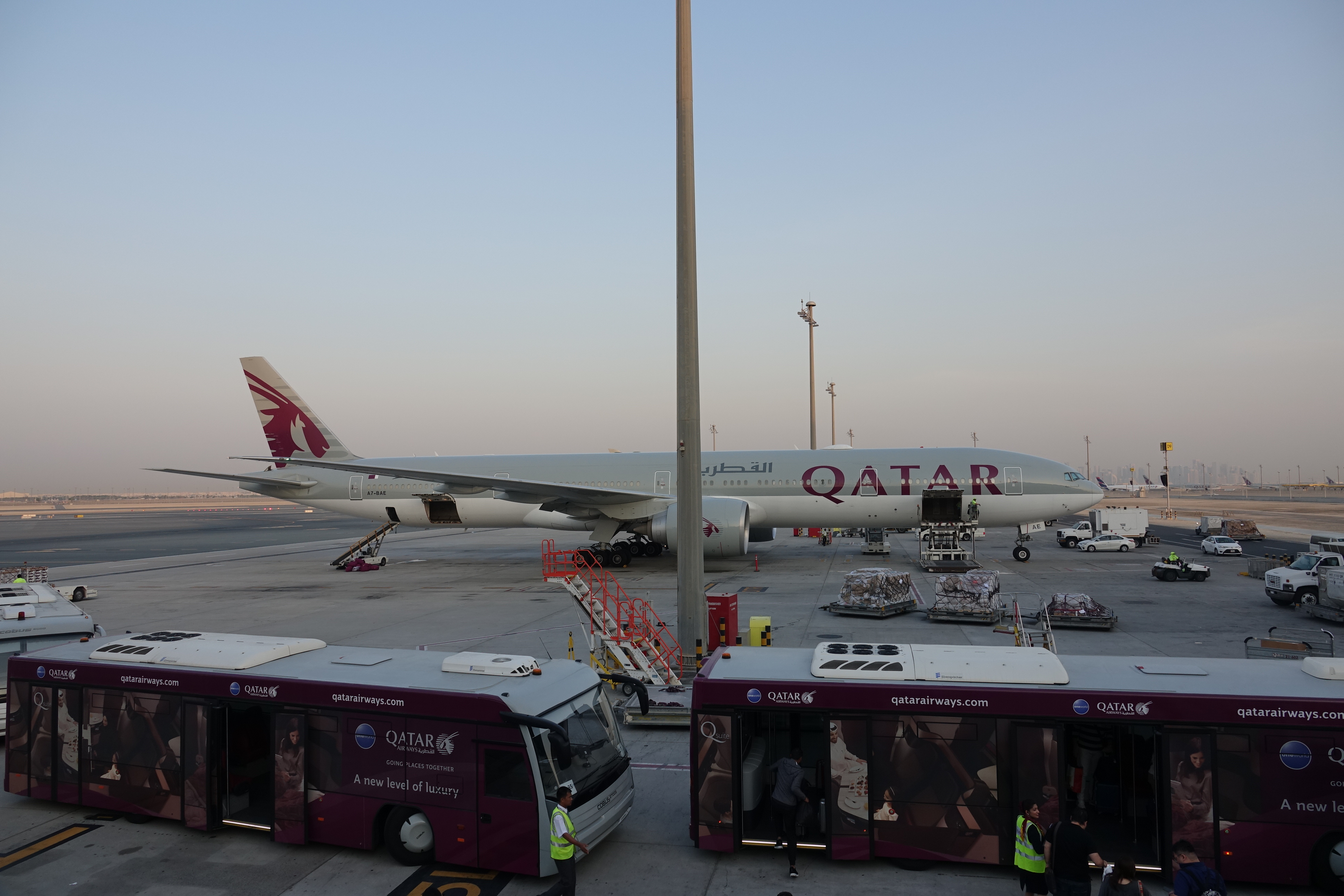 a plane on the tarmac