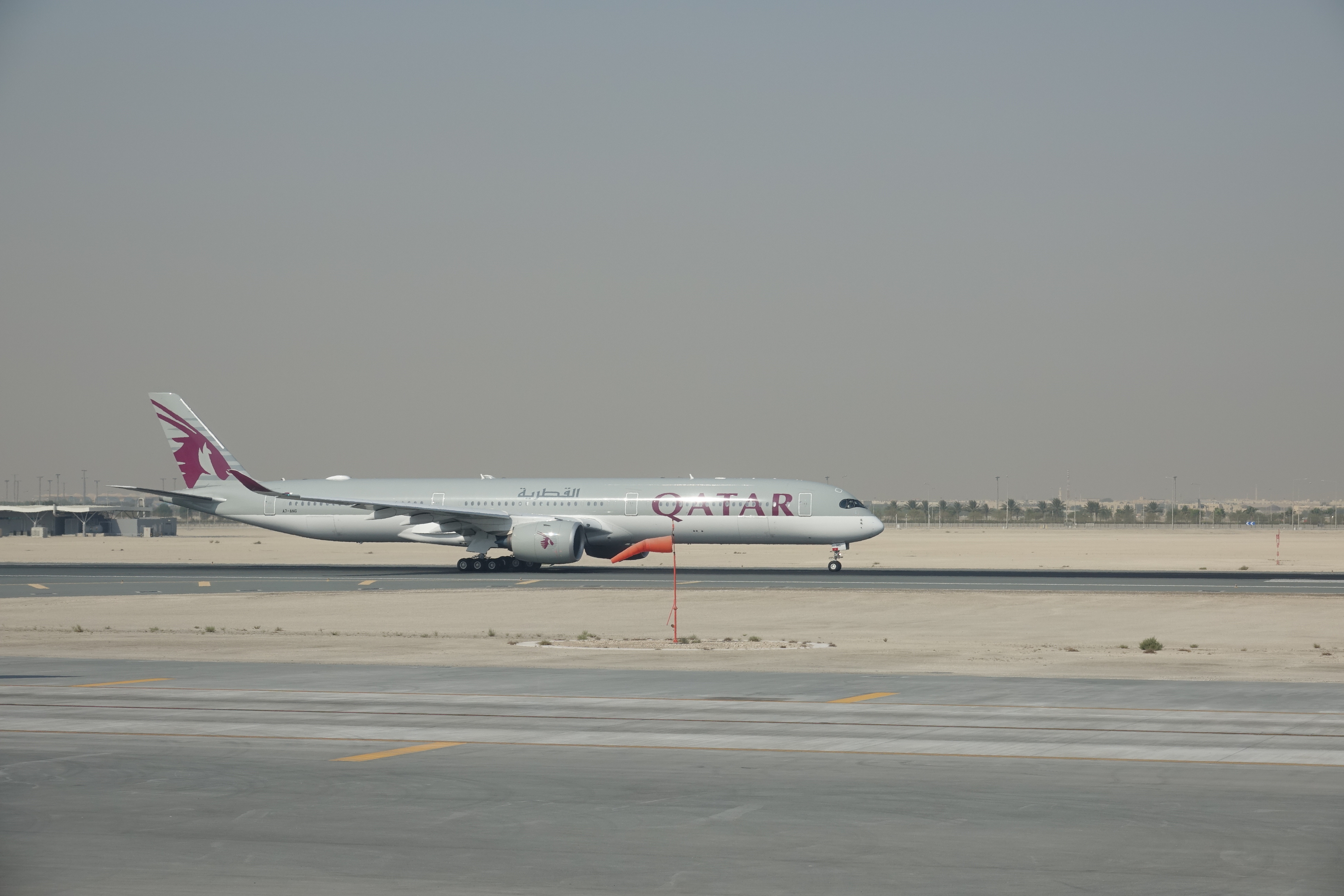 a plane on the runway