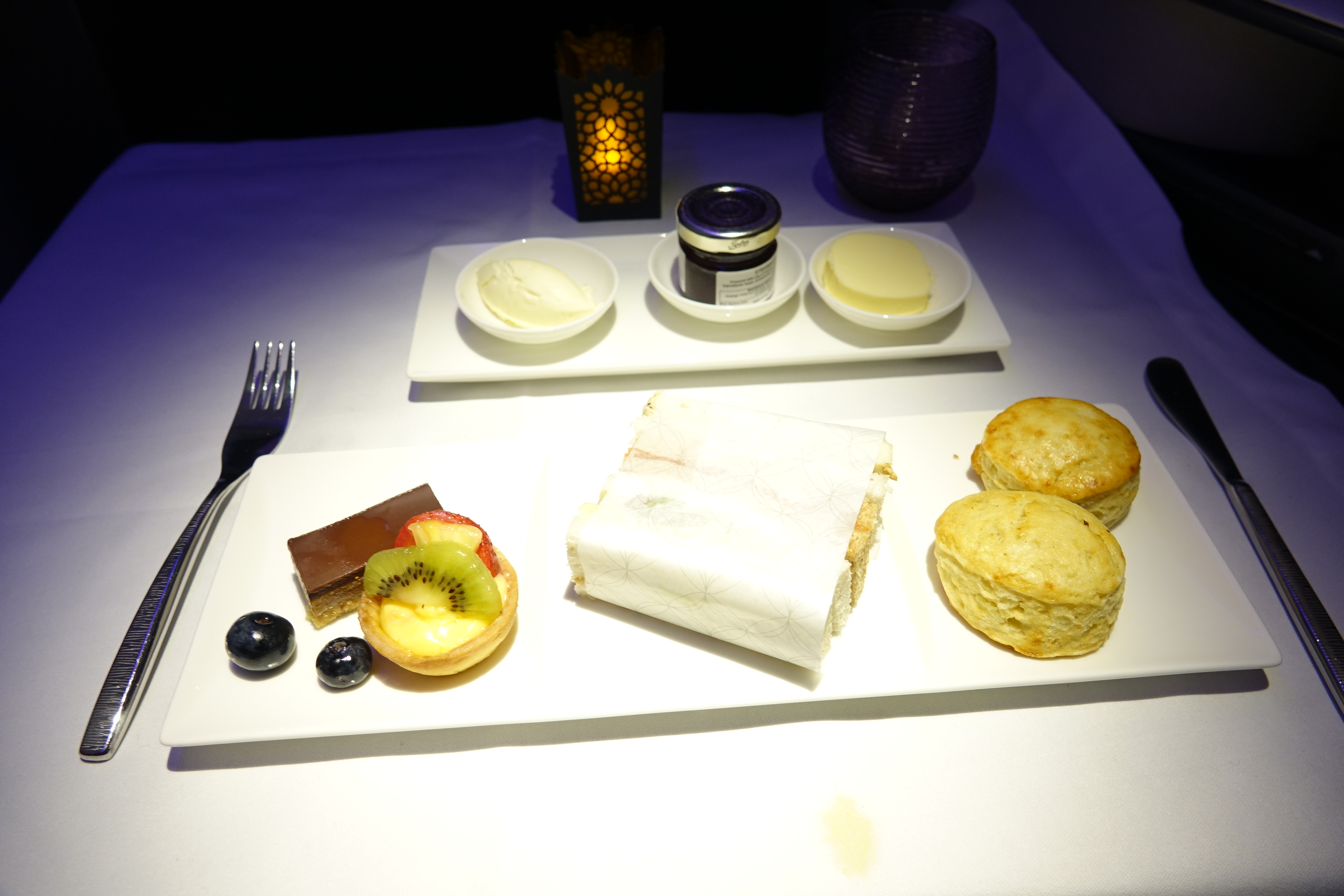 a plate of food on a table