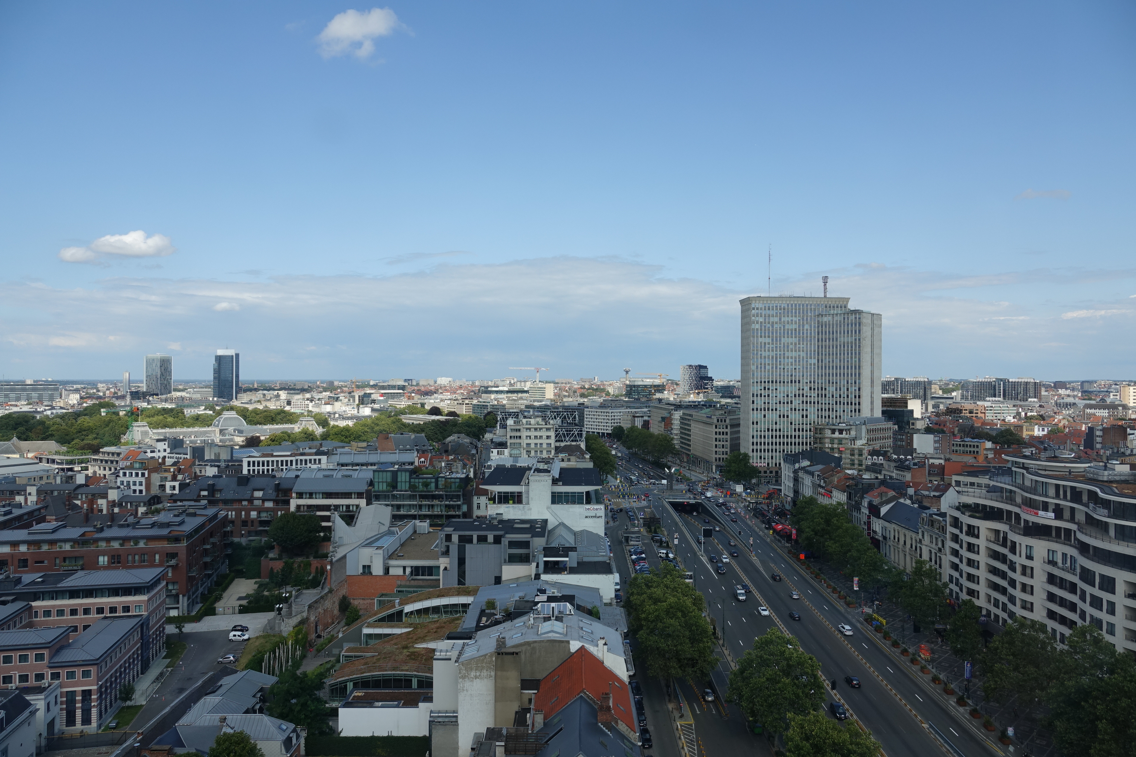 a city with many buildings and cars