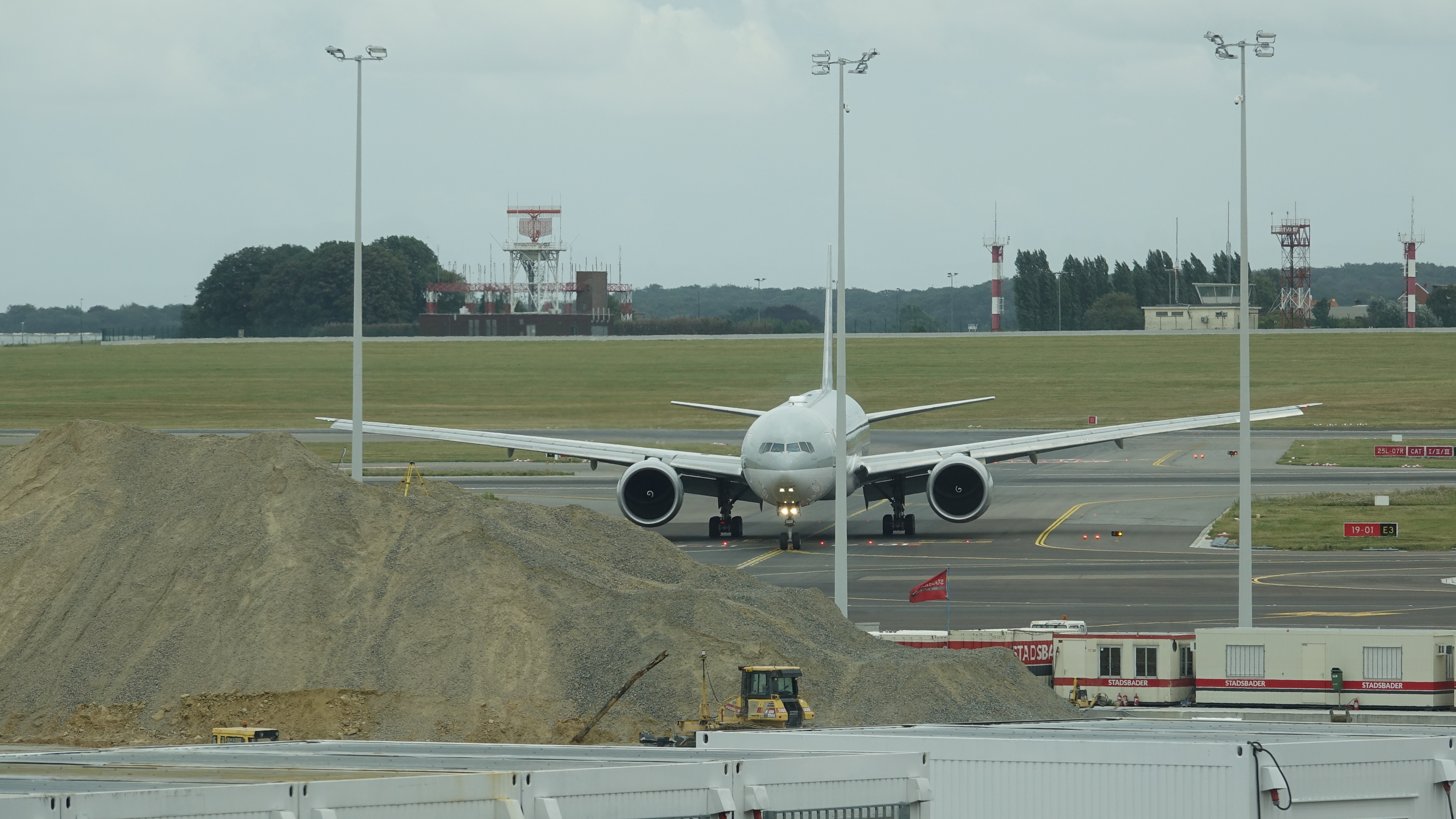 an airplane on a runway