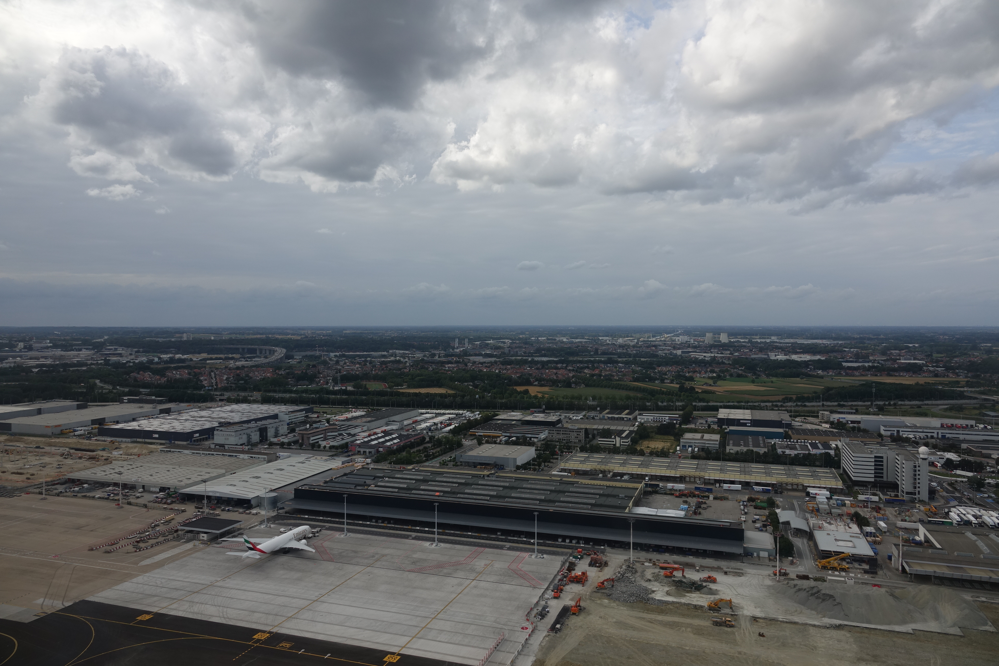 an airplane on the runway