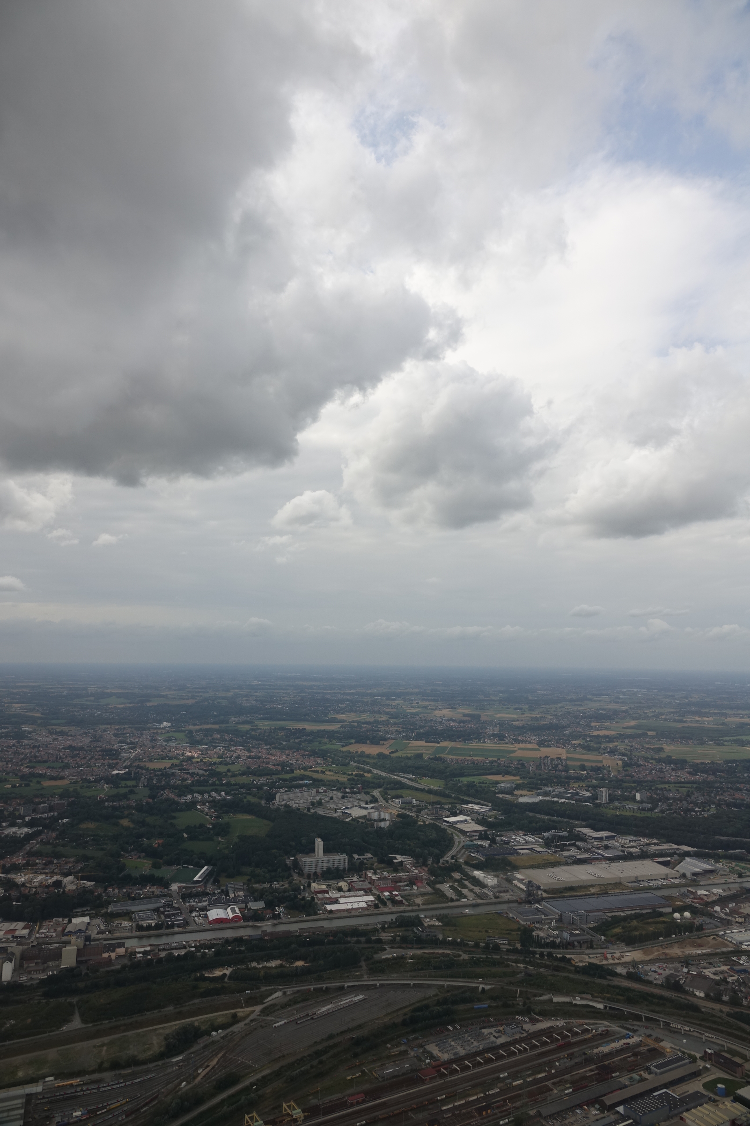 a aerial view of a city