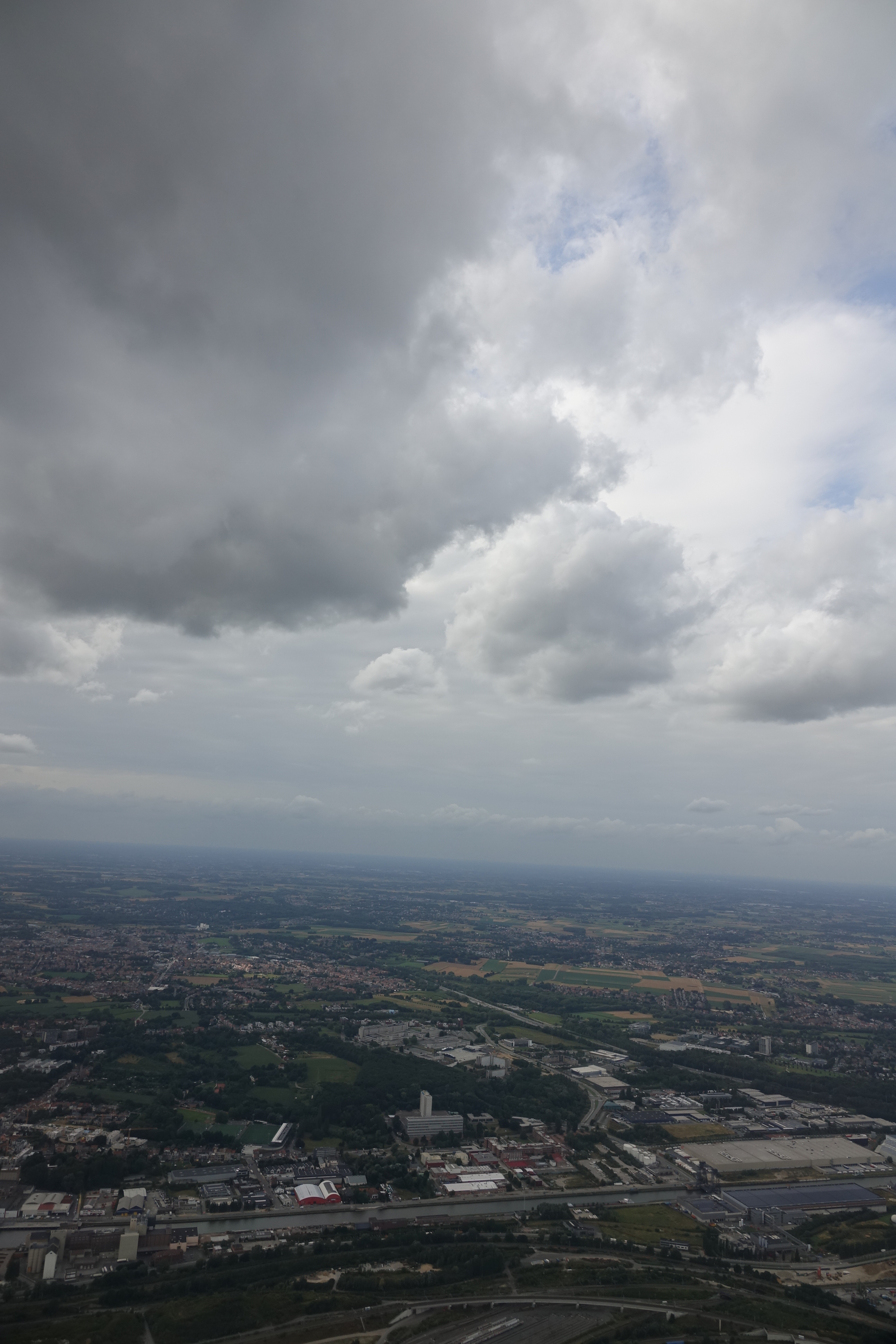 a aerial view of a city