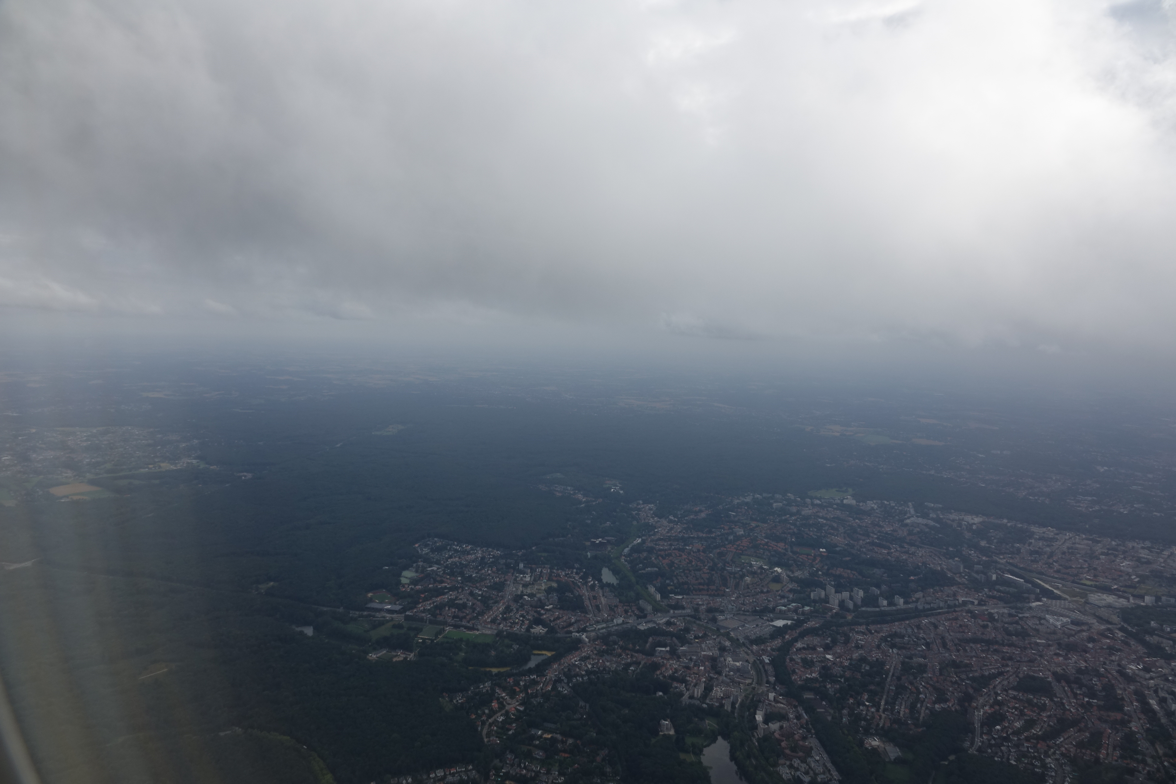 an aerial view of a city